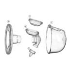 Milk collection cup 2 pieces